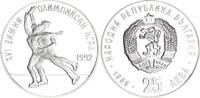 Bulgarien 25 Leva Silber XVI. Olympische Winterspiele 1992 -