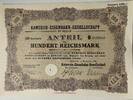 Kolonien/Berlin Anteischein über 100 Reichsmark Kamerun-Eisenbahn-Gesellschaft -