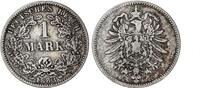 Kaiserreich 1 Mark Silber J.9 seltenes Münzzeichen -