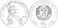 Bulgarien 25 Leva Silber XVI. Olympische Winterspiele 1992 -