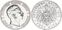 Kaiserreich - Preußen 5 Mark Silber Wilhelm II. J.104 -