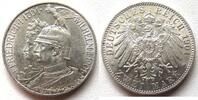 Preußen 2 Mark Wilhelm II. (1888-1918), 200 Jahre Königreich, Silber -