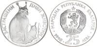 Bulgarien 25 Leva Silber Gefährdete Tiere - Luchs -