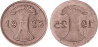 Deutschland / Weimar 1 Pfennig Fehlprägung: 2 x Ährenseite, 1 x incuse (negativ) -