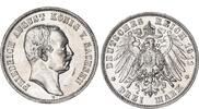 Kaiserreich-Sachsen 3 Mark Silber König Friedrich August III. -