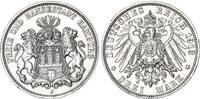 Kaiserreich - Hansestadt Hamburg 3 Mark Silber J.64 -