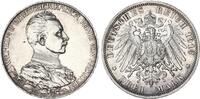 Deutsches Kaiserreich - Preußen 3 Mark Silber Wilhelm II. - 25 jähriges Regierungsjubiläum -