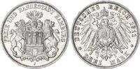 Kaiserreich - Hansestadt Hamburg 3 Mark Silber J.64 -