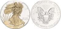 USA 1 Dollar 1oz Silber American Eagle mit Goldauflage -