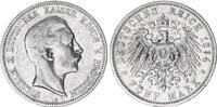 Deutsches Kaiserreich - Preußen 5 Mark Silber Wilhelm II. J.104 -
