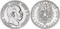 Kaiserreich / Preußen 5 Mark Silber Kaiser Wilhelm I. -