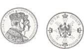 Preußen 1 Krönungstaler Silber König Wilhelm I. und Königin Augusta -
