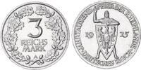Weimarer Republik 3 Mark Silber Rheinlande J.321 -