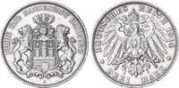 Kaiserreich - Hansestadt Hamburg 3 Mark Silber J.64 -