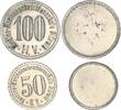 Deutschland / Marine 50 Pfennig und 100 Pfennig Deutschland / Marinenachrichtenschule Mürwik 50 und 100 Pfennig für die Kantine -