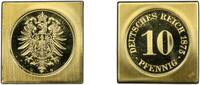 Germany-Federal Rep "10 Pfg" Goldklippe 1873-G (1973) 10 Pfennig Klippe in Gold zur 100 Jährigen Jubiläum VDM -