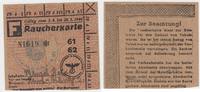 Deutschland / Polen / Litzmannstadt Raucherkarte Landeswirtschaftsamt Posen, Raucherkarte Landeswirtschaftsamt Posen, Stadt Lizmannstadt Nr. 81619 -