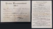 Deutschland / Kaiserreich Quittung Deutsche Kolonialgesellschaft 1915 -