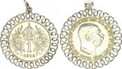Österreich-Ungarn patriotischer Anhänger Franz-Joseph 1 Krone -