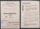 Kaiserreich / 3. Reich Konvolut Dokumente Kennkarte, Arbeitsbuch, Hauptvorschußzahlung -