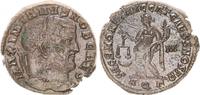 Antike / Römische Kaiserzeit / Maximianus Follis Maximianus RS Moneta n.l. stehend, SACRA MONET AVGG ET CAESS NOSTR -
