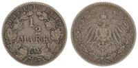 Kaiserreich Deutschland 1/2 Mark Deutsches Kaiserreich, 1/2 Mark Silber 1907 J -