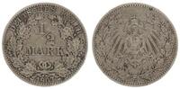 Kaiserreich Deutschland 1/2 Mark Deutsches Kaiserreich, 1/2 Mark Silber 1907 J -