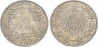 Kaiserreich Deutschland 1/2 Mark Deutsches Kaiserreich, 1/2 Mark Silber 1914 J -