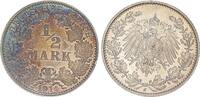 Kaiserreich Deutschland 1/2 Mark Deutsches Kaiserreich, 1/2 Mark Silber 1914 J -