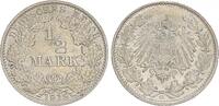 Kaiserreich Deutschland 1/2 Mark Deutsches Kaiserreich, 1/2 Mark Silber 1915 G -