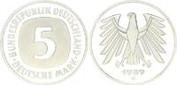 Deutschland / Bundesrepublik 5 Mark 5 DM Kursmünze 1989G TOP-Erhaltung ! Polierte Platte (PP, Proof) -