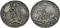 Österreich - Ungarn Talerförmige Medaille Heiliger Georg tötet Drachen / Schiff - Medaille um 1800 -