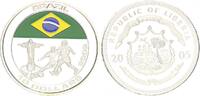 Liberia 10 Dollar Farbmünze, Brazil, 10 Dollars, mit Echtheits-Zertifikat -