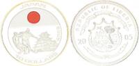Liberia 10 Dollar Farbmünze, Japan, 10 Dollars, mit Echtheits-Zertifikat -
