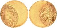 Deutschland / Weimar 10 Pfennig 10 Pfennig J.309 ohne Jahr, Mzz. E Fehlprägung: 50% dezentriert -
