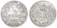 Kaiserreich Deutschland 1/2 Mark Deutsches Kaiserreich, 1/2 Mark Silber 1907 G -