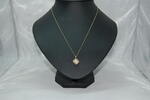 Kette mit Diamanten 925 Silber vergoldet, 44,5cm lang -