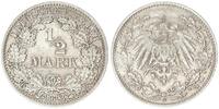 Deutsches Kaiserreich 1/2 Mark 1/2 Mark Silber - 1913 J Deutsches Kaiserreich fast vz -