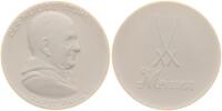 Deutschland / Meissen Meissner Porzellanmedaille Medaille: Meissen, Papst Paul VI. -