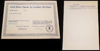 Deutschland / 3. Reich "Blanko" Adolf Hitler Spende der deutschen Wirtschaft N°433173 Königshof -