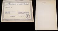 Deutschland / 3. Reich "Blanko" Adolf Hitler Spende der deutschen Wirtschaft N°433186 Hildesheim -