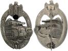 3. Reich Orden Panzerkampfabzeichen in Silber mit Hersteller -