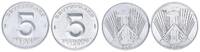 Deutschland / DDR 2x 5 Pfennig Lot 2 x 5 Pfennig DDR 1952+1953 E -