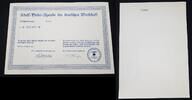 Deutschland / 3. Reich "Blanko" Adolf Hitler Spende der deutschen Wirtschaft N°433404 Stiege -