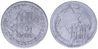 Deutschland / Polen / Getto Litzmannstadt 10 Mark (mit Echtheitszertifikat) Getto Litzmannstadt 10 Mark 1943 Aluminium -