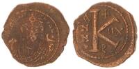 Antike / Byzanz Byzanz Mauricius Tiberius 582-602 n.Chr  Theoupolis Bronze Halbfollis Halbfollis 582-602 s-ss