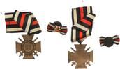 Deutschland / Kaiserreich Orden Ehrenkreuz für Frontk. mit Band, Knopflochspange Hersteller HKM -