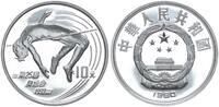 China 10 Yuan Olympische Spiele 1990 - Hochspringen -