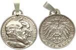 Kaiserreich patriotischer Münzanhänger 2 Mark Baden Hochzeit 1906 Patriotischer Anhänger -