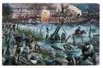 Deutschland / 1.Weltkrieg Postkarte Propaganda Postkarte Winterschlacht Ostpreußen -Fluchtartiger Rückzug der Russen -
